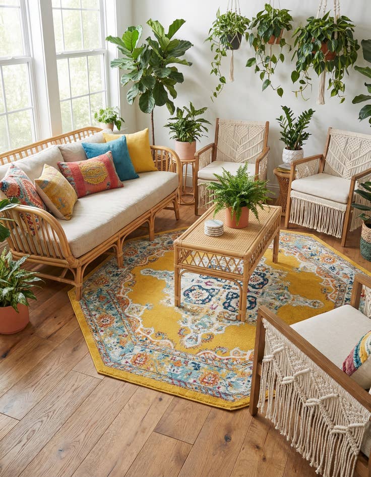 Detail image of 7' 10 x 7' 10 Parker Octagon Rug