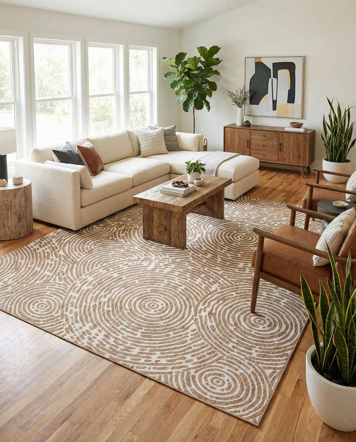 12' x 12' Easy-Clean Modern Indoor / Outdoor Square Rug