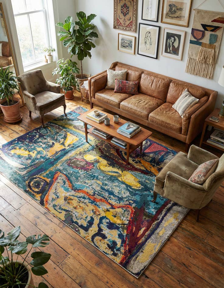 Detail image of 7' x 10'  Washable Haerfest Rug