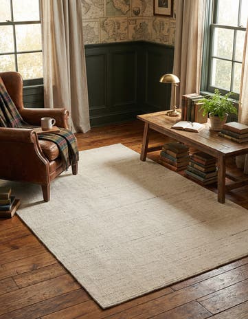 4' 1 x 6' 1 Hand Woven Jill Zarin English Manor Farmhouse Wool Rug