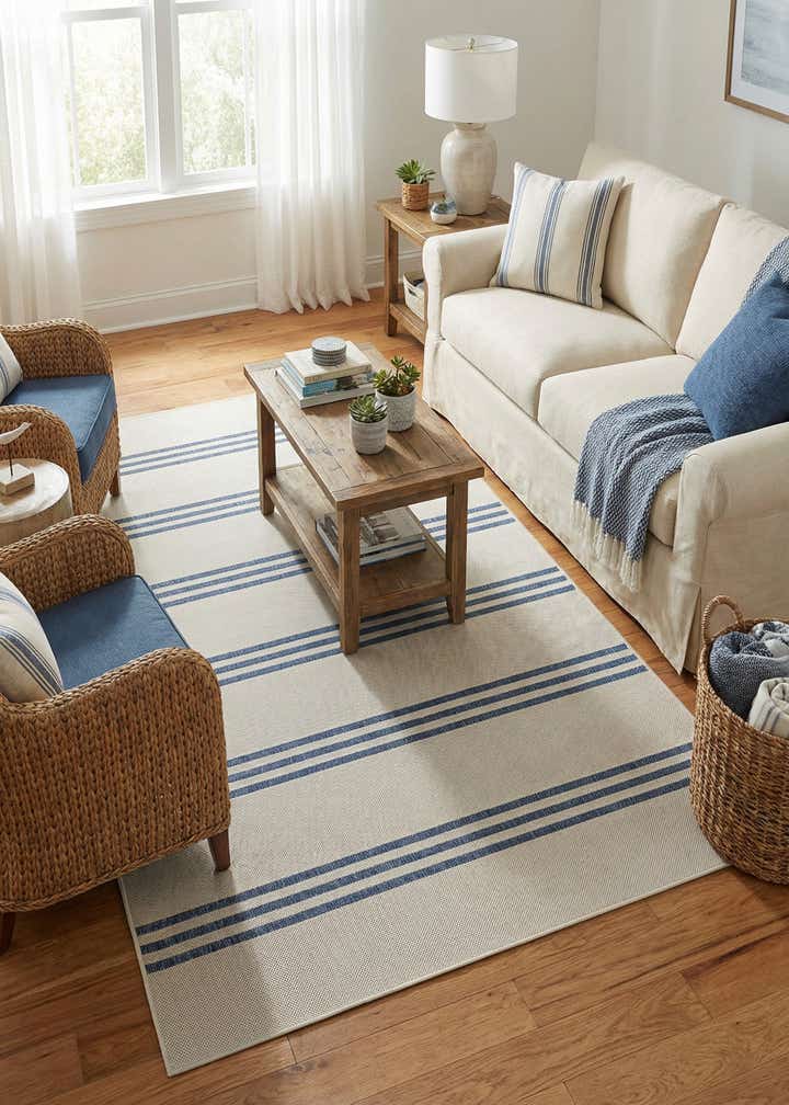 5' 3 x 8' Easy-Clean Jill Zarin Anguilla Indoor / Outdoor Rug