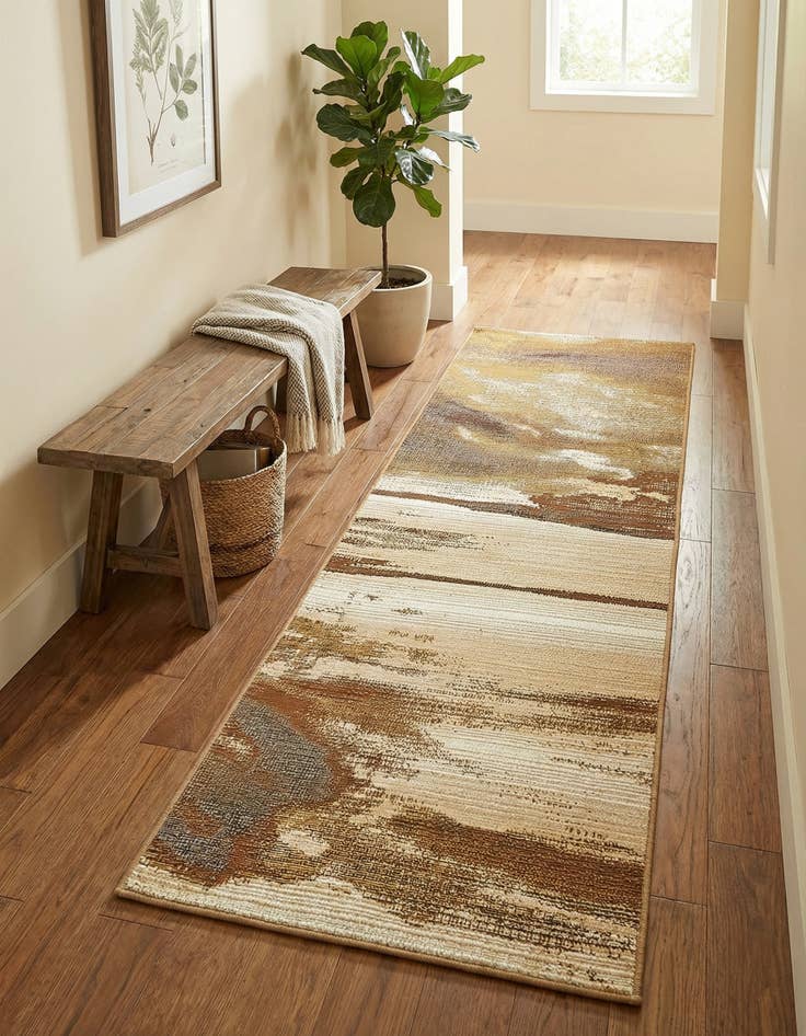 Detail image of 2' x 6' Easy-Clean Modern Indoor / Outdoor Runner Rug