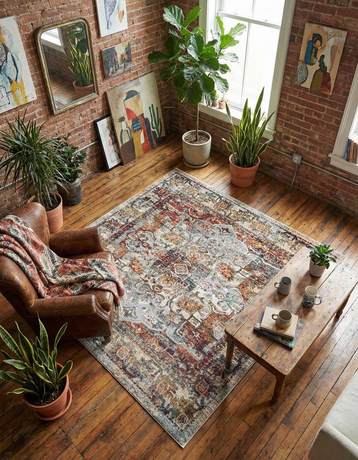 Detail image of 6' x 6' Isabella Square Rug