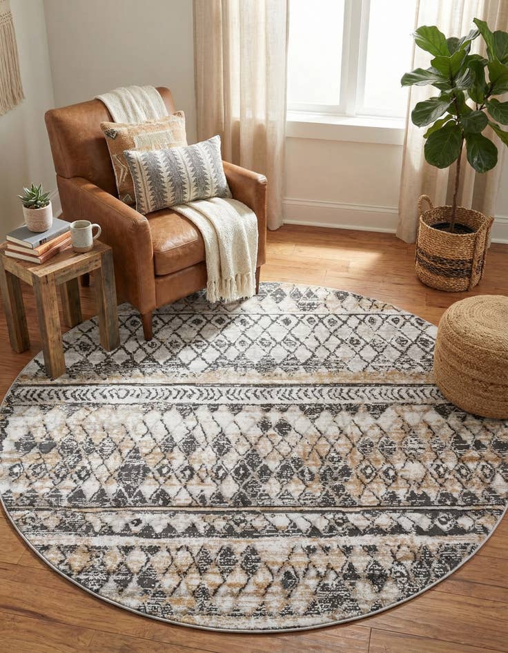 Detail image of 6' x 6' Leipzig Round Rug