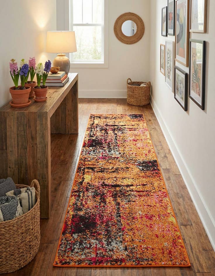 Detail image of 2' 2 x 6' 9 Washable Hyacinth Runner Rug