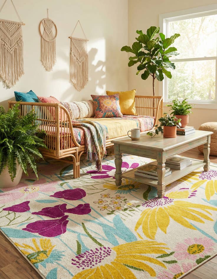 Detail image of 10' x 10' Bloom Square Rug