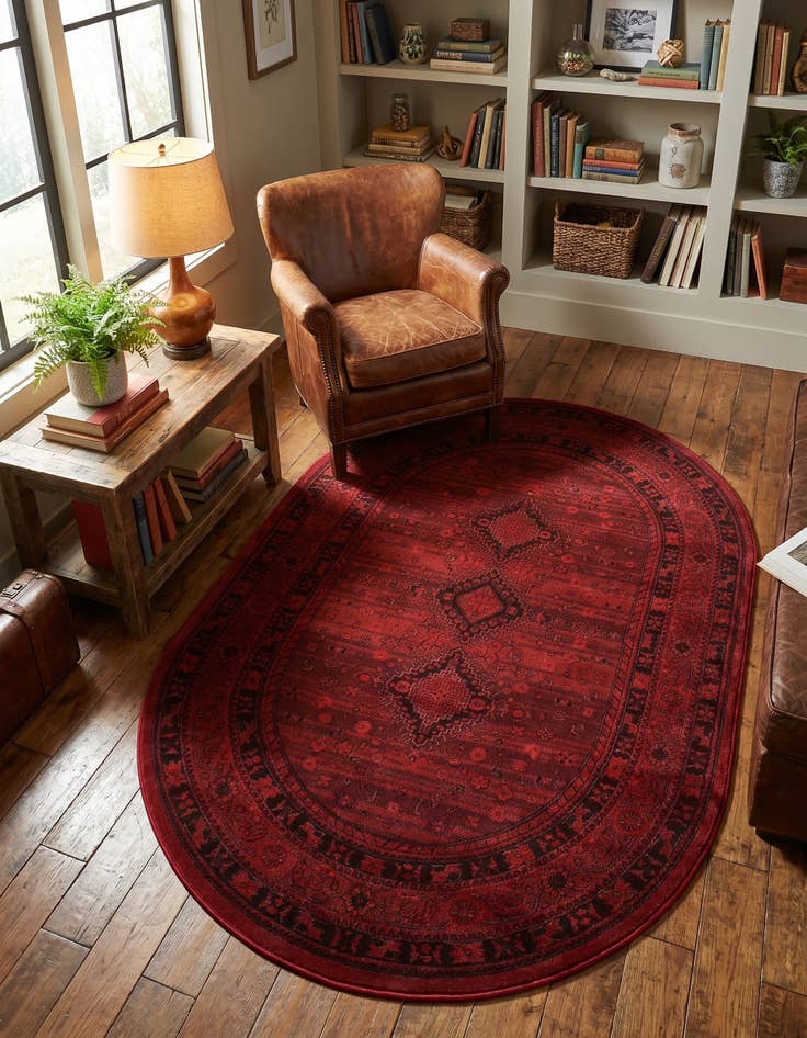 Detail image of 4' 1 x 6' 1 Bokhara Oval Rug