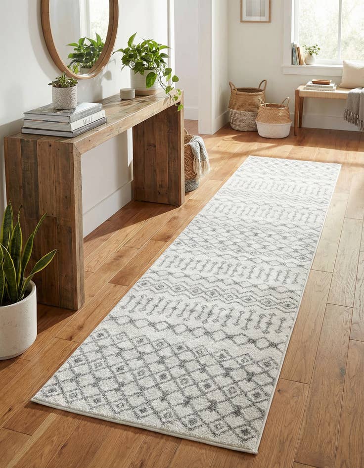 Detail image of  2' 7 x 12' Moroccan Trellis Runner Rug