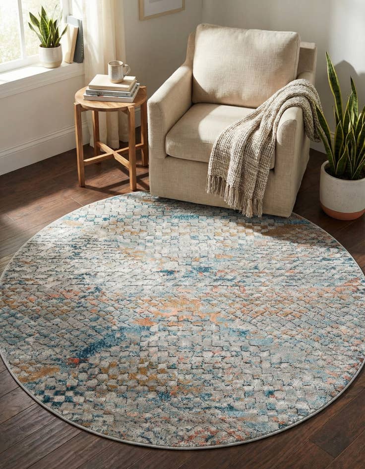 Detail image of 5' 3 x 5' 3 Leipzig Round Rug