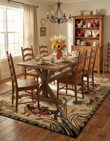 9' x 12' Pastoral Rug