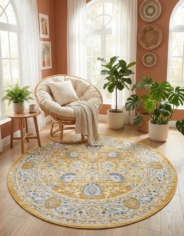 Detail image of 5' 3 x 5' 3 Whitney Round Rug