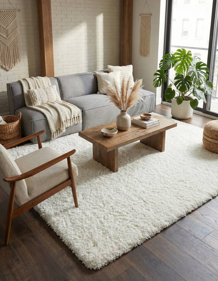 Detail image of 7' 10 x 11' Solid Shag Rug