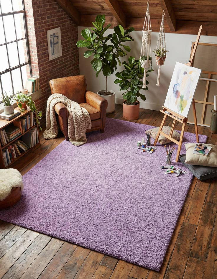 Detail image of 7' 10 x 11' Solid Shag Rug