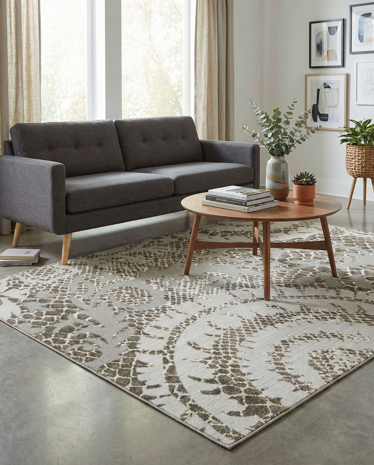 8' x 10' Easy-Clean Modern Indoor / Outdoor Rug