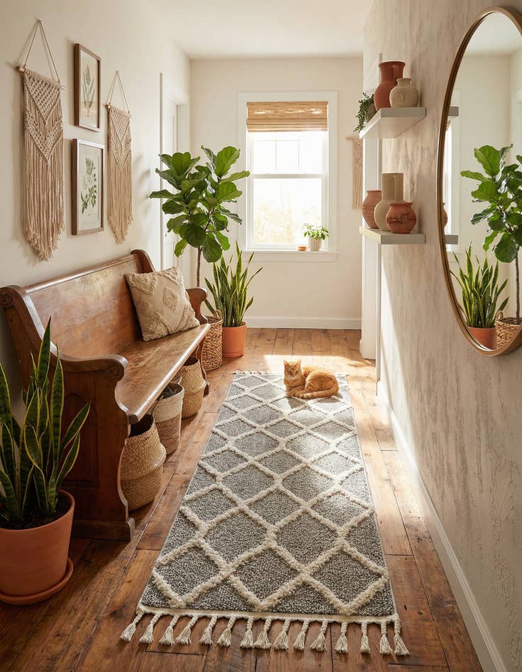 Detail image of 2' x 6' Boho Runner Rug