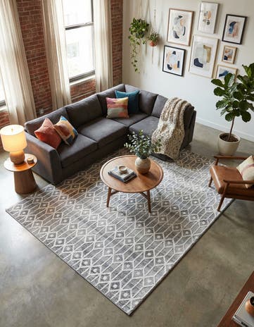 8' x 10' Lattice Trellis Rug