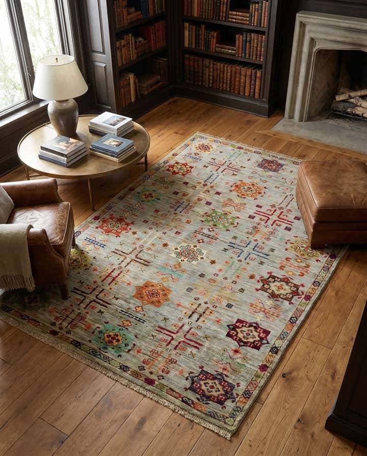 4' x 6' 2 Hand Knotted Ariana Ziegler Rug