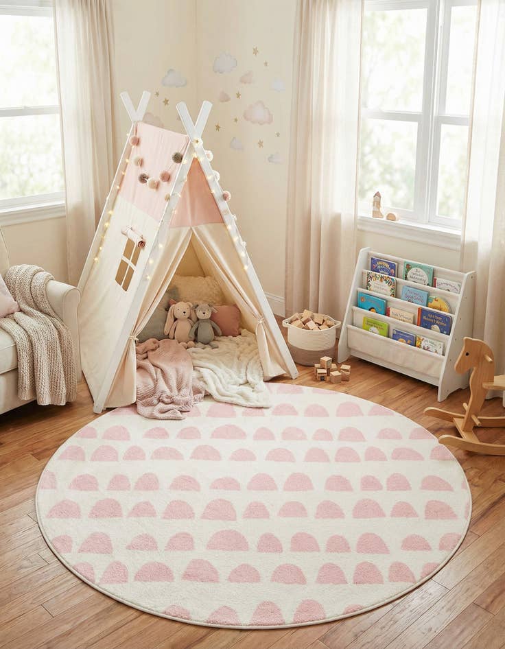 Detail image of 5' x 5' Whimsy Kids Round Rug