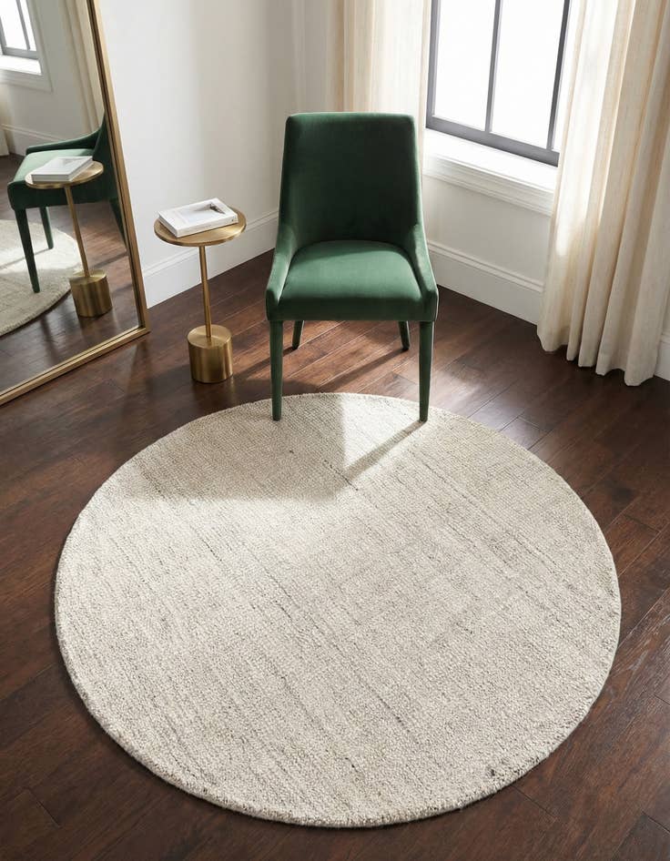 Detail image of 3' 1 x 3' 1  Hand Woven Jill Zarin English Manor Farmhouse Wool Round Rug