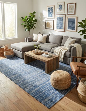 Navy Blue Apollo Rug
