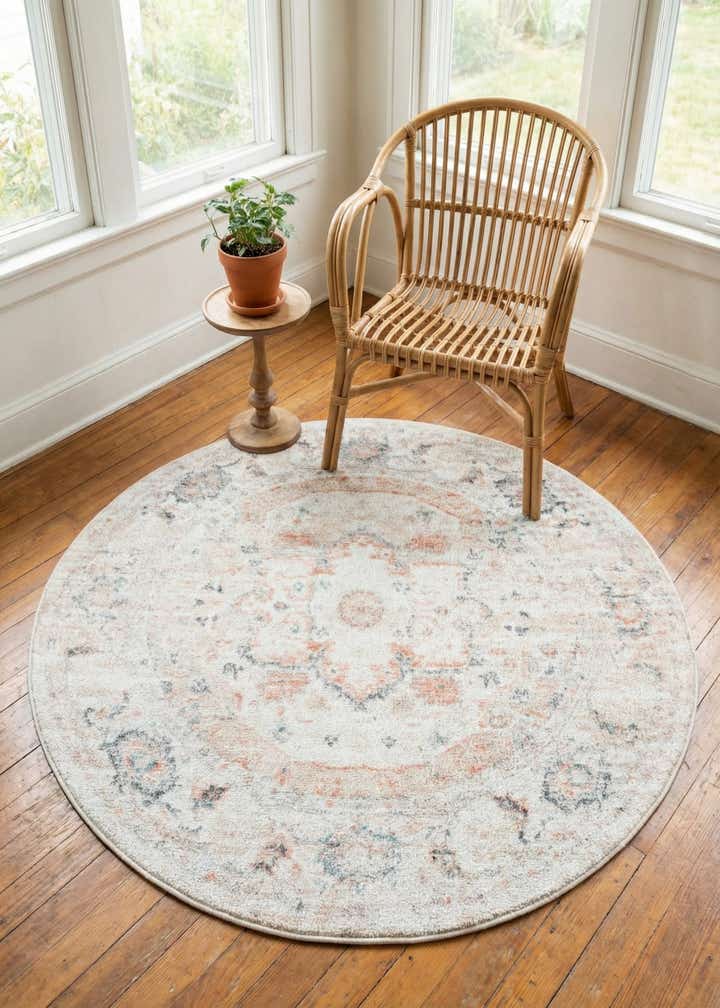 4' x 4' Madeline Vintage Round Rug