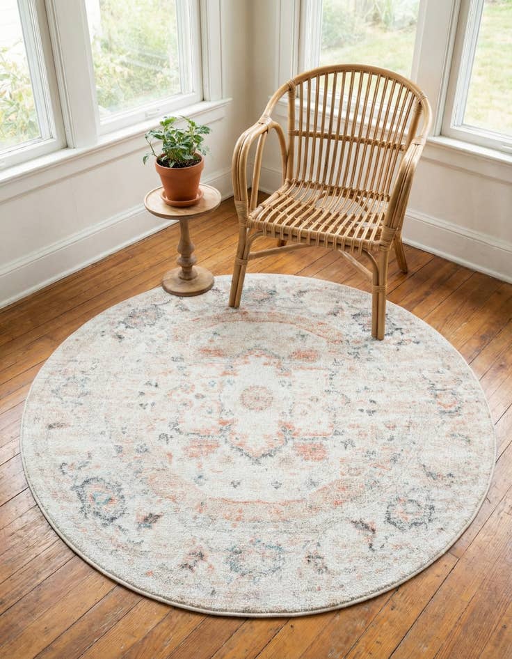 Detail image of 4' x 4' Madeline Vintage Round Rug