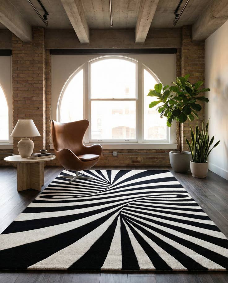 Detail image of 5' 1 x 8' Vortex Wool Rug