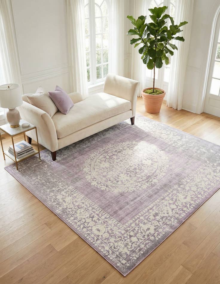 Detail image of 8' x 8' New Vintage Square Rug