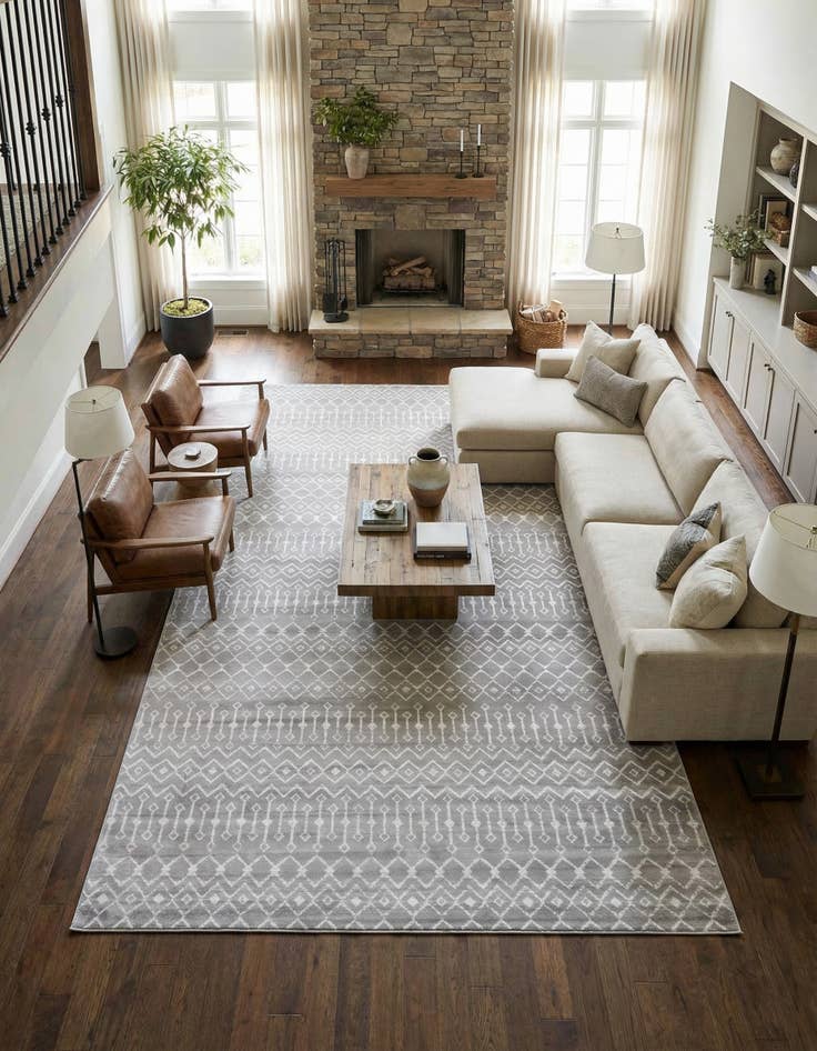 Detail image of 10' 8 x 16' 5 Kasbah Trellis Rug