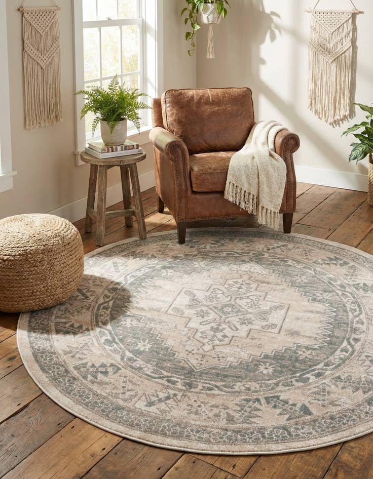 Detail image of  6' 1 x 6' 1 Whitney Round Rug