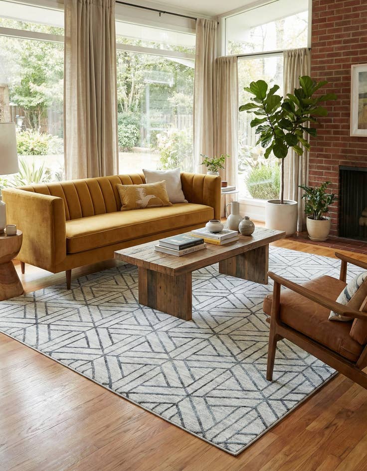 Detail image of 8' x 10' Lattice Trellis Rug