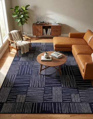 Navy Blue Hanahan Rug