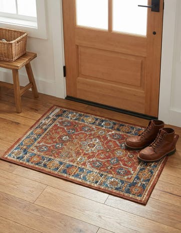 2' x 3' Easy-Clean Traditional Indoor / Outdoor Rug