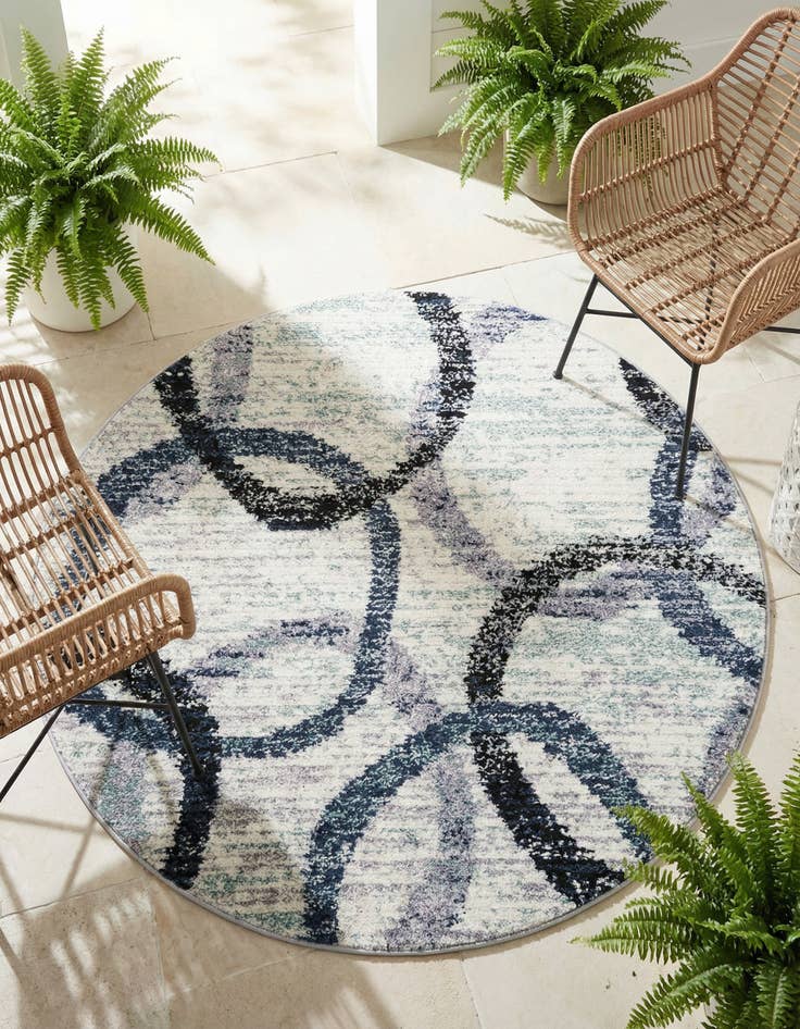 Detail image of 5' 3 x 5' 3 Tucson Round Rug