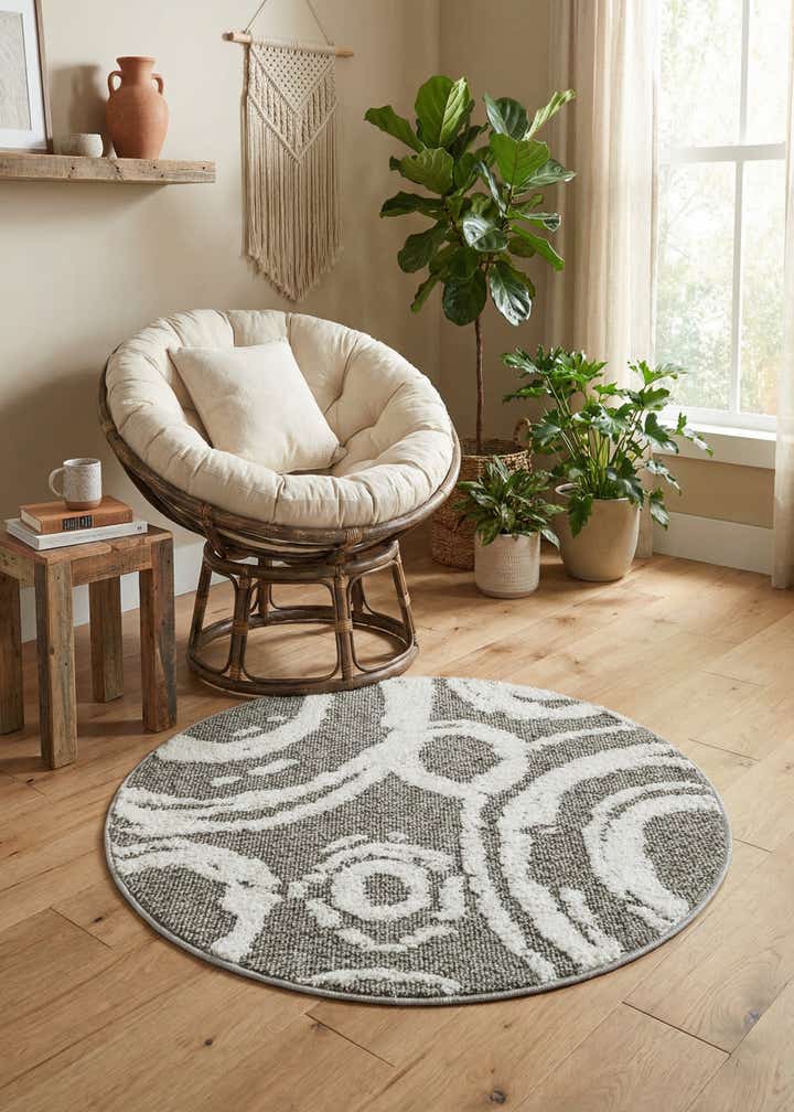 3' 3 x 3' 3 Boho Round Rug