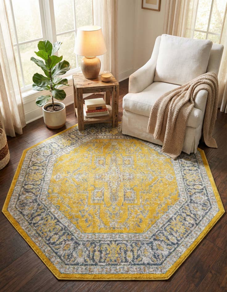 Detail image of 5' x 5' Santiago Octagon Rug