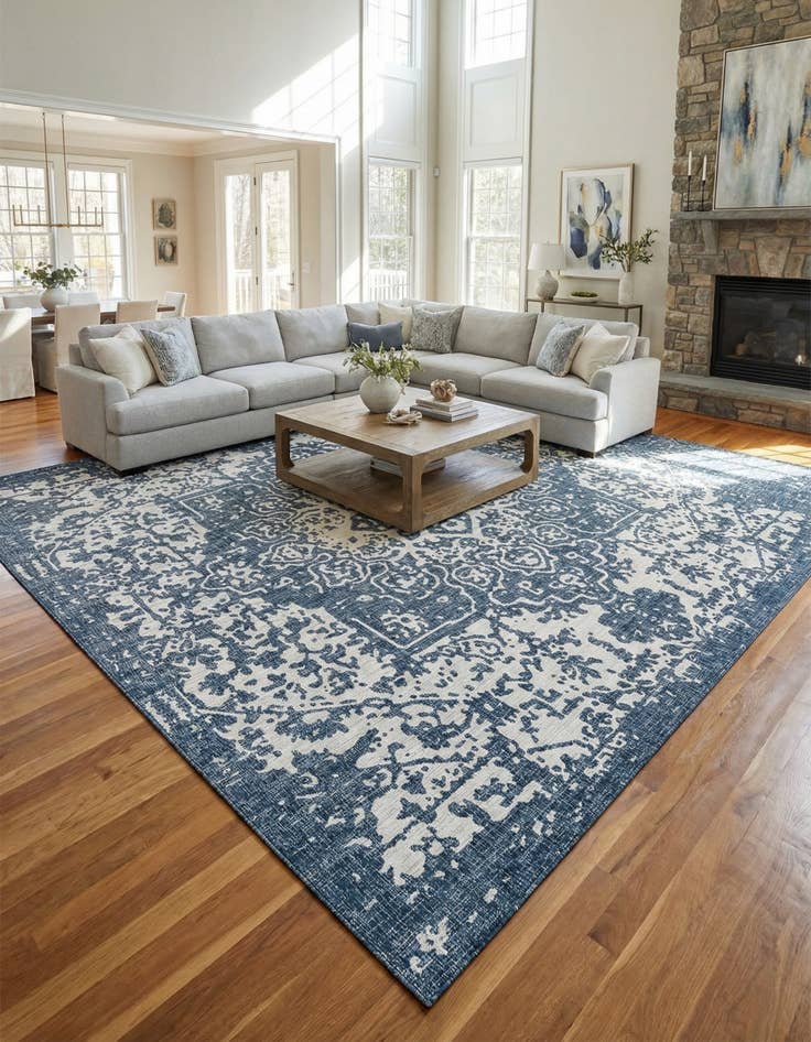 Detail image of 13' x 13' Easy-Clean Jill Zarin Dubai Indoor / Outdoor Square Rug
