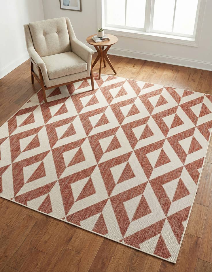 Detail image of 7' 10 x 7' 10 Easy-Clean Jill Zarin Napa Indoor / Outdoor Square Rug