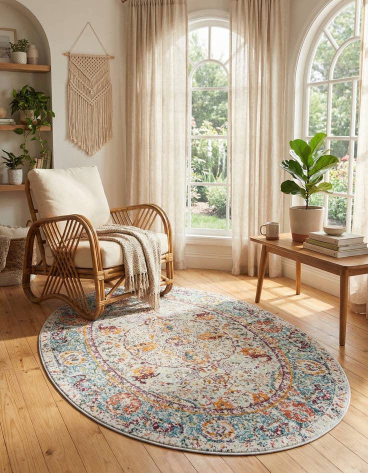 Detail image of 3' 3 x 5' 3 Santiago Oval Rug