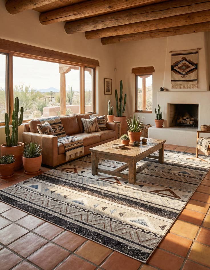 Detail image of 7' 10 x 10' Eco Southwestern Rug