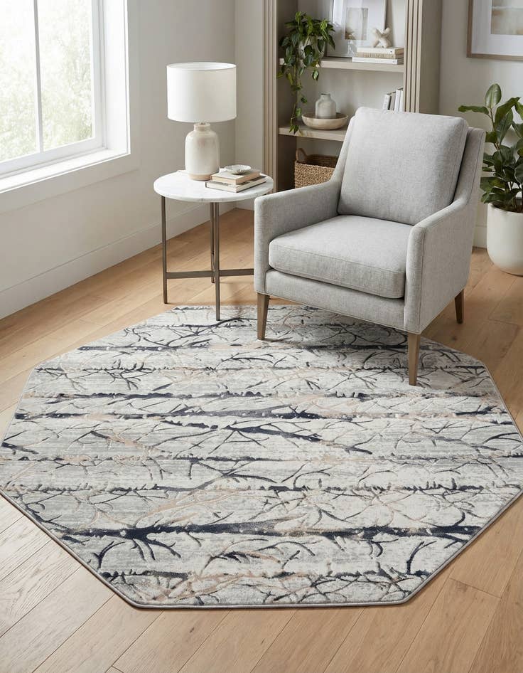 Detail image of 5' 3 x 5' 3 Finsbury Octagon Rug