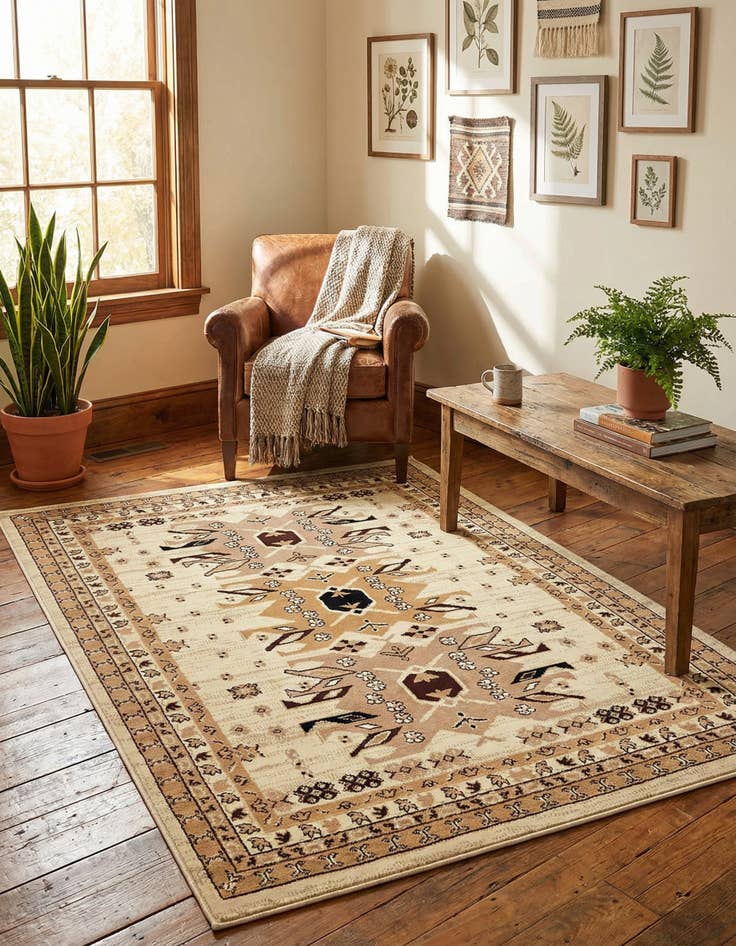 Detail image of 4' x 6' Heris Rug