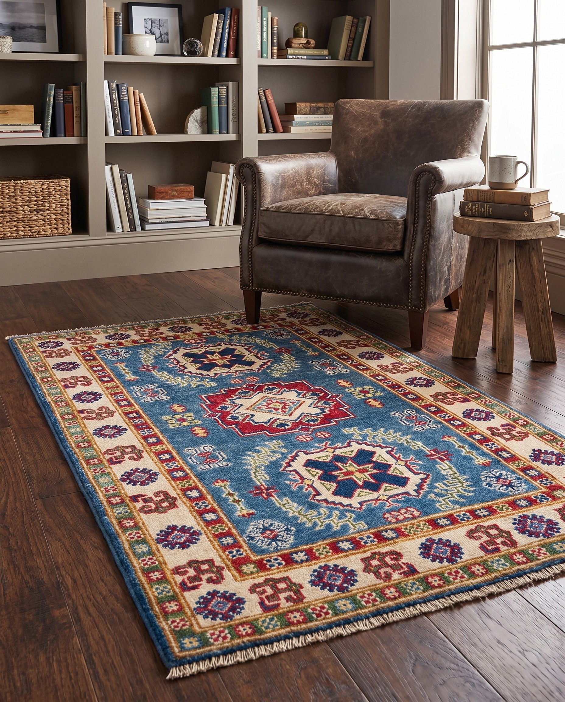 Detail image 3 of 10: 2' 8 x 4' 2 Hand Knotted Kazak Rug