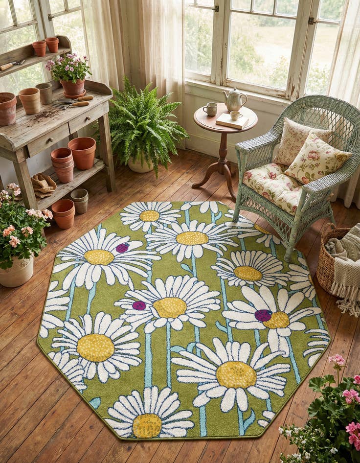 Detail image of 7' x 7' Bloom Octagon Rug