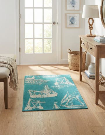 2' x 3' Easy-Clean Coastal Indoor / Outdoor Rug