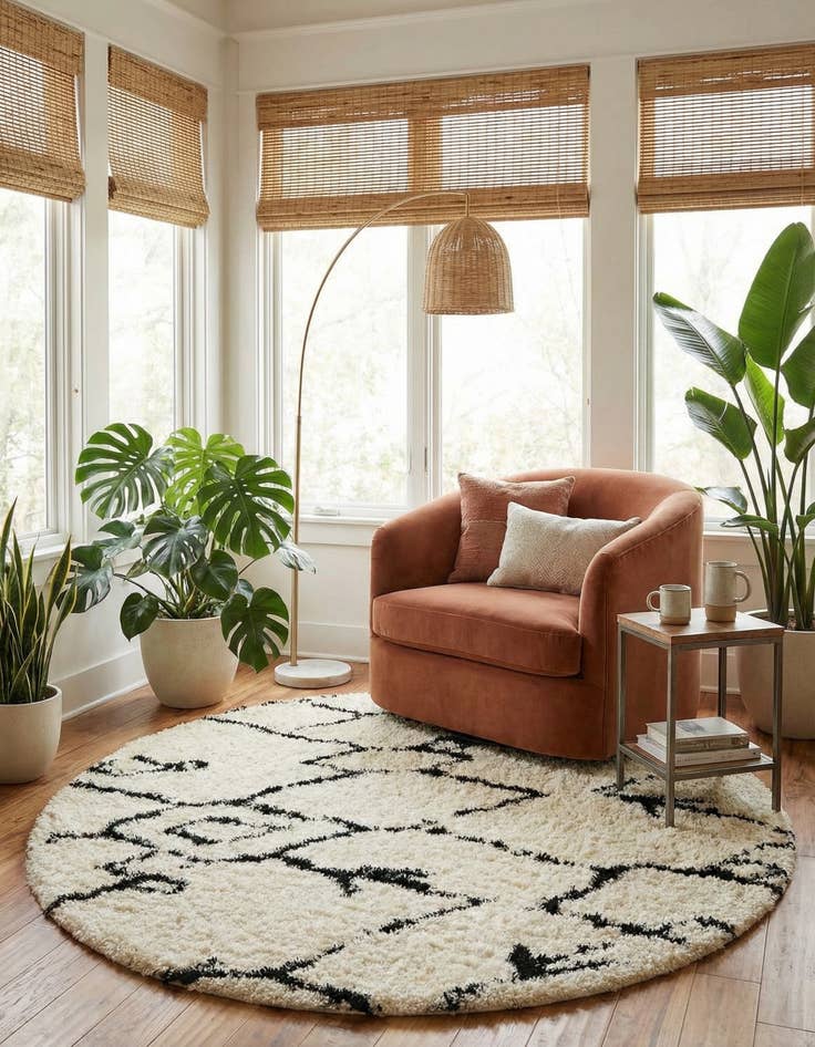 Detail image of 8' x 8' Infinity Shag Round Rug