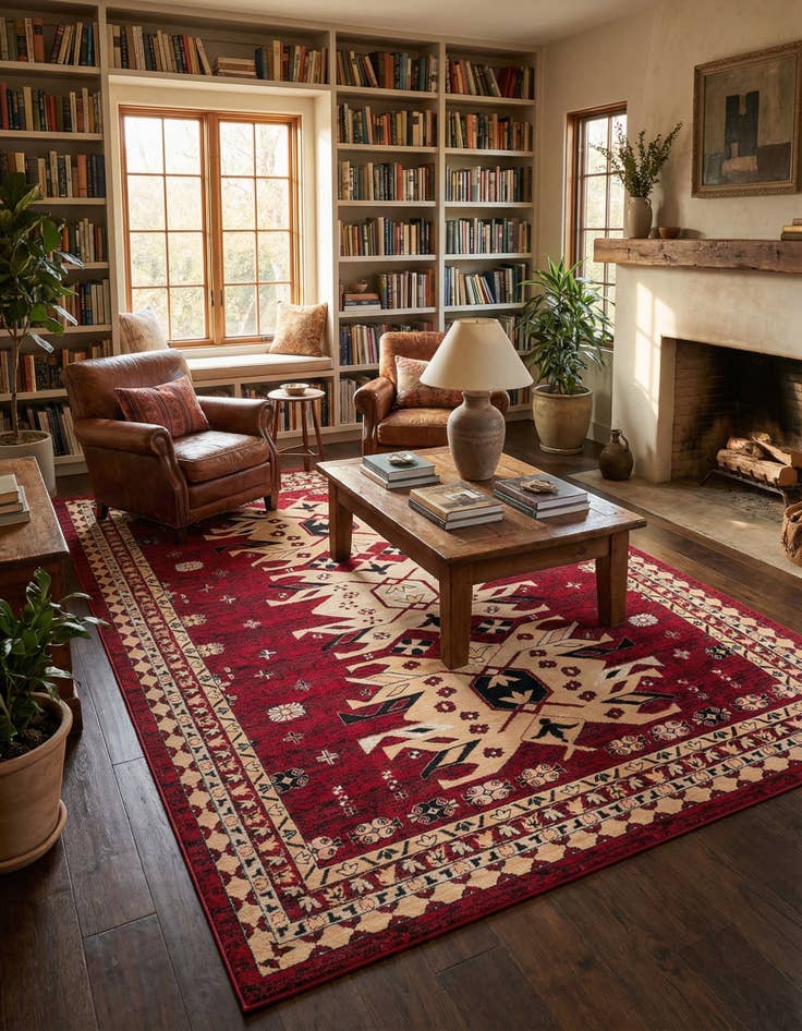 Detail image of 10' x 13' Heriz Design Rug