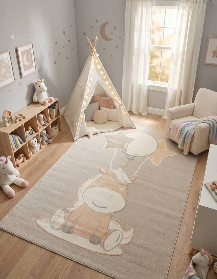 Detail image of 9' x 12' Whimsy Kids Rug
