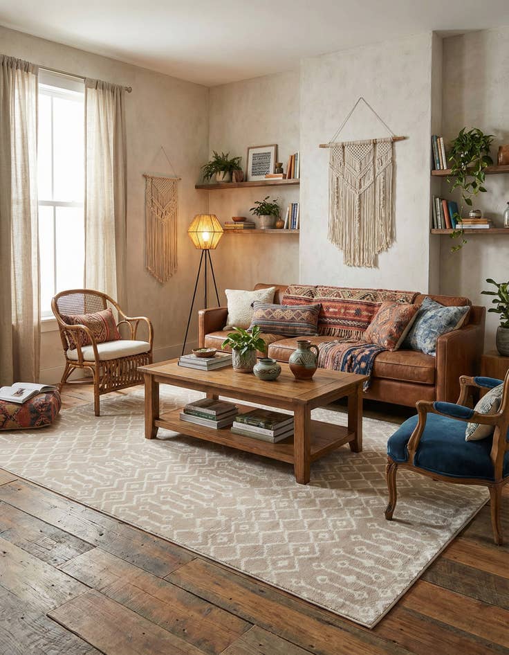 Detail image of 7' x 10' Kasbah Trellis Rug