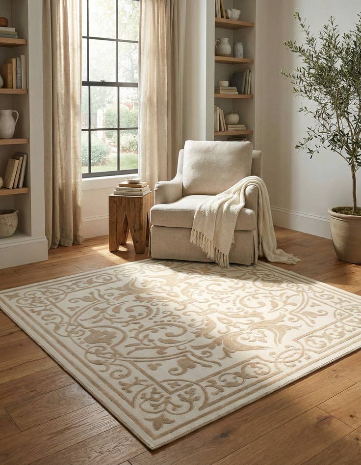 Detail image of 7' 10 x 7' 10 Hermitage Square Rug